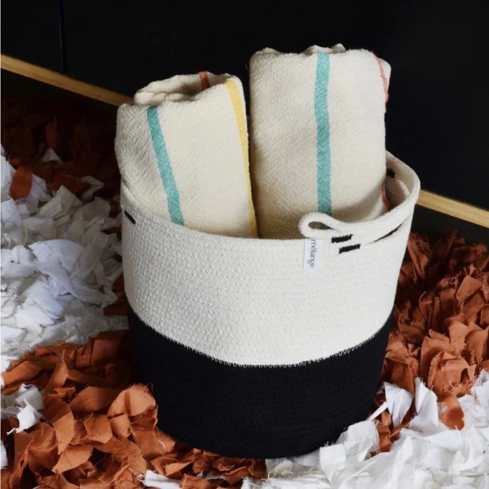 Mia Melange Foldable Cotton Basket Fabfitfun Fall Box 2020 9
